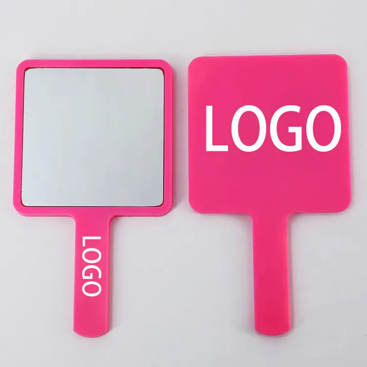 Folded Round Branded Cosmetic Mirror Metal Pocket Mirror Personalized Square Plastic Make Up Hand Held Mirror