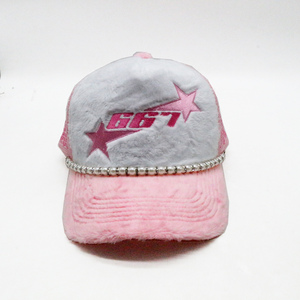 5-panel nhung lông mờ Velour Trucker <span class=keywords><strong>Hat</strong></span> với thêu hai giai điệu lê chuỗi ngoài trời Unisex - Product Image 5