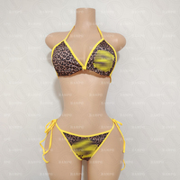 Sportieve stijl, bijpassende badkleding fabrikant, dames eco-vriendelijke bikini, op maat gemaakte logo bikini shorts, 3-delige set