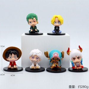 Mini Set de Figuras de Acción de One Piece: Luffy, Zoro, Ace, Nico Robin, Nami, Boa Hancock, Juguetes de PVC, Figuras en Versión Q - Product Image 2