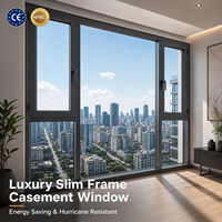 Elegante Ventana Abatible de Aluminio con Doble Acristalamiento, Reducción de Ruido y Resistente al Viento para Instalación en Sala de Estar o Dormitorio