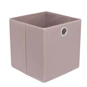 可折叠的11英寸布储物立方体织物储物盒立方体收纳篮，带家用收纳器的双手柄