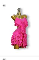 Nouvelle robe de danse latine Ecoparty Costume de compétition Vêtements sexy pour femmes Jupe courte de bal de grande taille pour filles Tenue de soirée en ligne