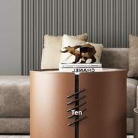 Table basse en marbre avec plateau en pierre, style italien, luxe léger, pour petit appartement, ensemble de meubles modernes et minimalistes pour salon