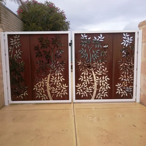Puerta Metálica de Hierro, Puerta Corredera para Entrada de Vehículos con Corte Láser - Product Image 1