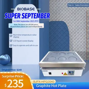 Biobase Graphite tấm nóng BJPX-HPG3040 nóng điện tấm PID Bộ vi xử lý LCD hiển thị thời gian thực giá trị nhiệt độ cho phòng thí nghiệm