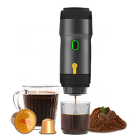 Machine à café portable Travel Smart, rechargeable par USB, 12V, 3-en-1, compatible capsules et café moulu, machine à expresso italienne