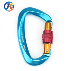Alluminio D Forma di Vite di Bloccaggio 25KN <span class=keywords><strong>Arrampicata</strong></span> <span class=keywords><strong>Moschettone</strong></span> - Product Image 2