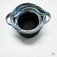 Nouvel ensemble de paniers de rangement vintage en coton et jonc de mer, motif zig-zag, pour cuisine et salle de bain, écologiques et faits à la main