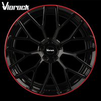 Viorock roda tempa: High - End SUV berfokus dua warna hitam-perak Multi - Spoke, 19-22 inci, 5*112/5*120/5*100/5*114.3