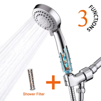 Pommeau de douche à pluie haute pression à 3 fonctions pour salles de bain, accessoire de robinet à main