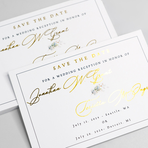 Tarjetas Postales Personalizadas con Lámina Dorada al por Mayor, Tarjetas de Boda con Foto Personalizada, Papelería para Bodas, Tarjetas de Agradecimiento para Pequeñas Empresas - Product Image 5