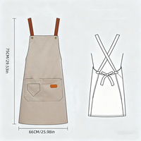 Tablier de cuisine en polyester résistant aux taches, lavable en machine, pour la cuisine, le jardinage, les cadeaux de vacances
