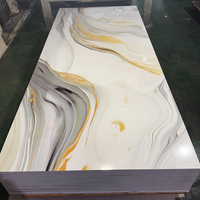 Feuille de marbre UV imperméable et ignifuge, divers styles, feuille de PVC pour la décoration murale
