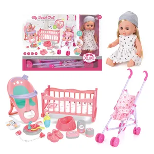 14Inch Zachte Siliconen Vinyl Reborn Poppen Meisjes Geschenken Doen Alsof Spelen 45Cm Realistische Babypop Met 12 Geluiden