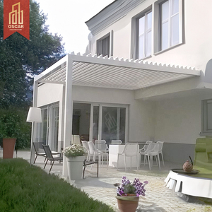 Oscaracso Pérgola Retráctil Pérgola Eléctrica de Aluminio con Sistema de Toldo Montado en Pared <span class=keywords><strong>Metal</strong></span> - Product Image 5