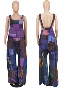 Yeni gelenler kadın Boho baskılı geniş bacak gevşek Sling tulum - Product Image 2