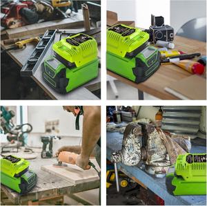 Cargador Portátil Mini para Batería Green-Woks de 40V, Compatible con la Batería Green-Woks G-MAX de 40V 29462 29472 BAF702, Herramientas Eléctricas - Product Image 6