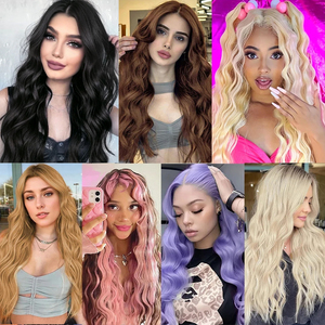 Extensiones de Cabello Sintético Natural para Mujer, Mechones Coloridos de Ganchillo con Ondas Corporales, Pelo Profundo Suelto, 24 Pulgadas - Product Image 6