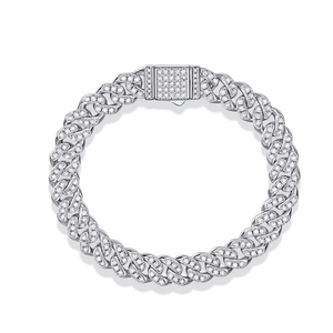 Pulsera de Diamantes Moissanite VVS1 de Plata de Ley 925 de Alta Calidad para Hombre y Mujer, Joyería de Lujo Estilo Hip Hop, Accesorio para Raperos - Product Image 5