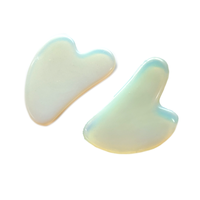 Masseur facial de marque privée outil de Massage du visage Anti-âge pierre corps opale Gua Sha opalite Guasha pour le Drainage lymphatique