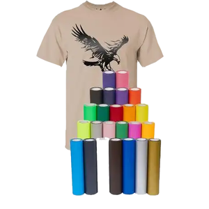 <span class=keywords><strong>Film</strong></span> de transfert thermique PVC HTV haute température 30cm 50cm 24 pouces 25m en rouleau pour logos personnalisés, tissus, t-shirts, vêtements, longue durée - Product Image 1