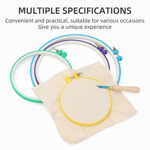 La fábrica suministra anillos circulares de plástico de colores y tecnología de bordado cruzado Diy - Product Image 4