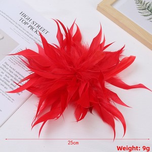 Broche faite main en plumes de poulet, corsage, épingle à robe, coiffe avec bords volantés, modèle 0613-2 - Product Image 4