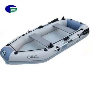Solar Marine 3 person pvc inflatable rowing boat 260cm air floor kayak for water sport