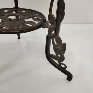 Metallo Cast Outdoor Ferro Piccola Rotonda Lato Anti-Ruggine Patio Tavolo <span class=keywords><strong>Da</strong></span> Bistrò per <span class=keywords><strong>Balcone</strong></span> Giardino Yard Prato Cafe Bar bronzo antico - Product Image 5