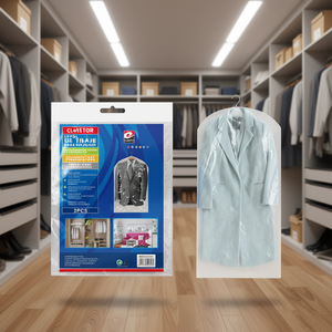 Erpsl – housse de costume en plastique, 60x137cm, 2 pièces, protection transparente pour vêtements, pour rangement dans la garde-robe - Product Image 2