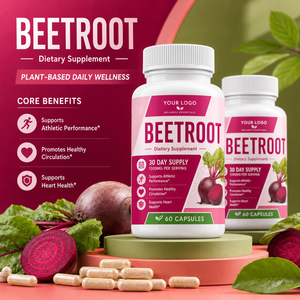 OEM ODM Natural Wellness Formula Clean Nutrition Sports Recovery Support Daily Vitality Vegan Beetroot Capsules <b>Supplement</b> - Product Image 4