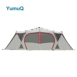 YumuQ 큰 공간 풍선 캠핑 대형 벨 자동 텐트 10 인용 가족 크기 야외 관광