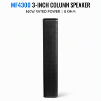 Speaker Konferensi Sensitivitas 102dB SPL Kontinu 115dB 8 Ohm Loudspeaker Kolom untuk Ruang Rapat dan Presentasi