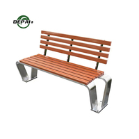 Bancs de jardin en composite bois-plastique pour terrasse, mobilier d'extérieur, sièges extérieurs pour parcs publics