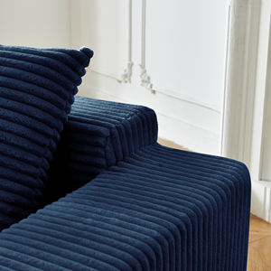 Ensemble de canapé modulaire moderne en forme de L, trois places, côté gauche, rembourré en tissu flanelle, appartement, salon, chambre à coucher, coussin - Product Image 5