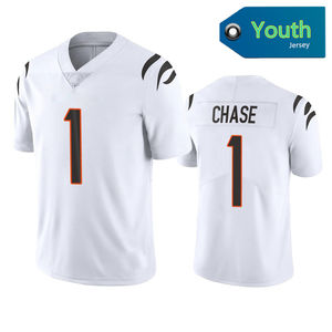 辛辛那提青年球衣9乔·伯罗1贾马尔·蔡斯美式足球缝制副总裁有限公司儿童球衣黑色橙色 - Product Image 4