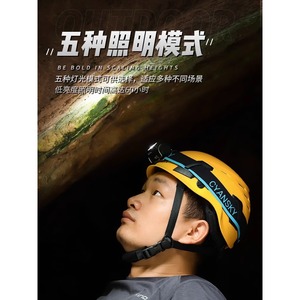 Lampe frontale LED CyanSky rechargeable, batterie 60 heures, pour exploration de grottes, pêche nocturne - Product Image 1