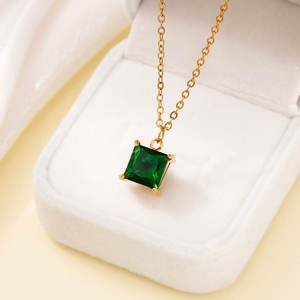 Delicado Collar de Acero Inoxidable 316L Chapado en Oro PVD de 14k y 18k para Mujer, Joyería Fina, Collar con Diamantes Negros para Mujer - Product Image 3