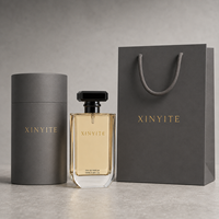 Flacon de parfum vide sur mesure 100 ml, rectangulaire et fin, en verre ambré, pour marque haut de gamme