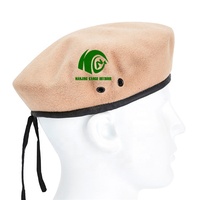 KANGO Factory hace boina francesa verde bordado 100% lana táctica Tam boina sombrero diseño de alta calidad seguridad para hombres