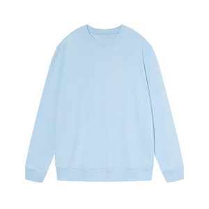 <span class=keywords><strong>Sweat</strong></span>-shirt classique uni à manches classiques, col croisé, badges insérés, coupe régulière, style décontracté, automne, pour couple, modèle identique - Product Image 5