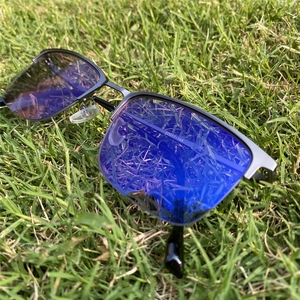 Photochromic kính cho nam giới photogray chống reflet đổ Femme Đen Tawny màu xanh nửa khung kim loại quang 2024 Titan Kính - Product Image 4