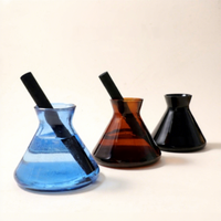 Diffuseur d'arômes sans flamme en verre avec bâtonnets en fibre de rotin, pour hôtel et maison, rafraîchisseur d'air, 30-60 jours, modèle XXP-RY
