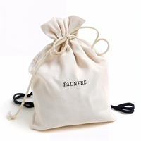 Logo personnalisé toile de coton lin cadeau cordon sac à poussière coton cadeau paquet pochette sac