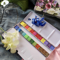 Papier aquarelle de haute qualité Rubens Private Brand, personnalisé, en gros, coffret de 24 couleurs solides pour la peinture DIY, à partir de 3 ans