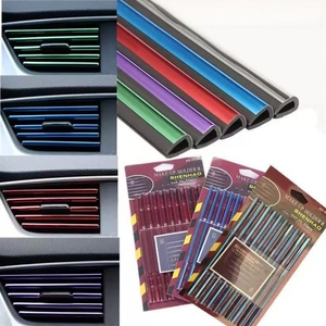 แถบตกแต่งช่องแอร์รถยนต์หลากสี แถบตกแต่งช่องแอร์รถยนต์ DIY สำหรับตกแต่งภายในรถยนต์ทั่วไป - Product Image 1