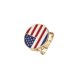 Independence Day Flag Scarf Clip Alloy Silk Screen Printing Modern Style Display Accessory - Product Image 5
