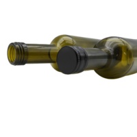 Bouteille en verre d'huile d'olive verte antique Dorica de 250ml avec bouchon de bouteille de 31.5*24mm