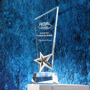 ऐक्रेलिक पर्यावरण के अनुकूल पांच-नुकीले स्टार ट्रॉफी छाया उत्कृष्ट कर्मचारियों के लिए प्रिंटिंग यू. वी. प्रिंटिंग - Product Image 2